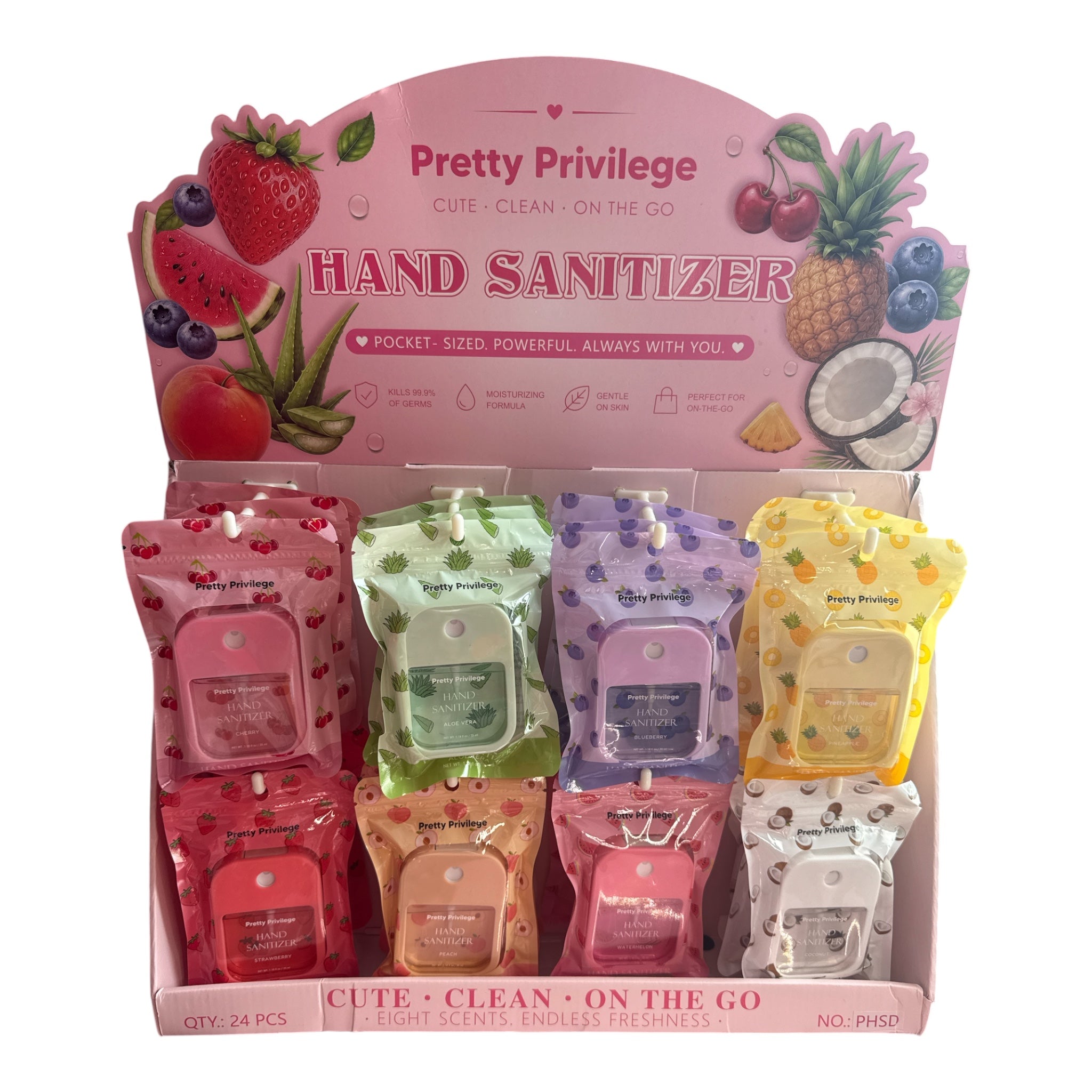 🍓 Fruit Pocket-Size Hand Sanitizer Keychain